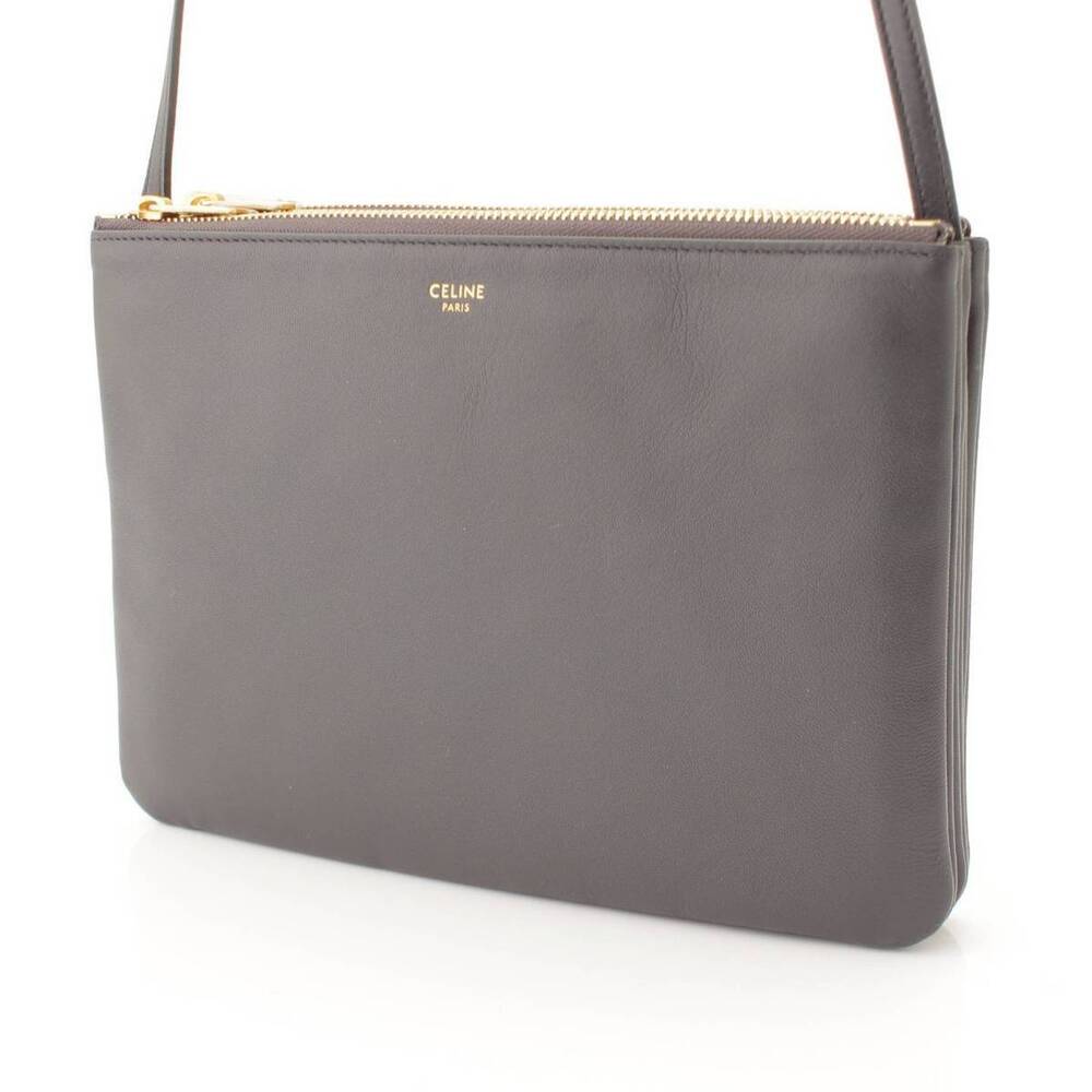 Celine Bag Trio Leather Shoulder Gray